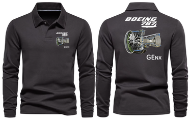 BOEING 787 LONG SLEEVE POLO